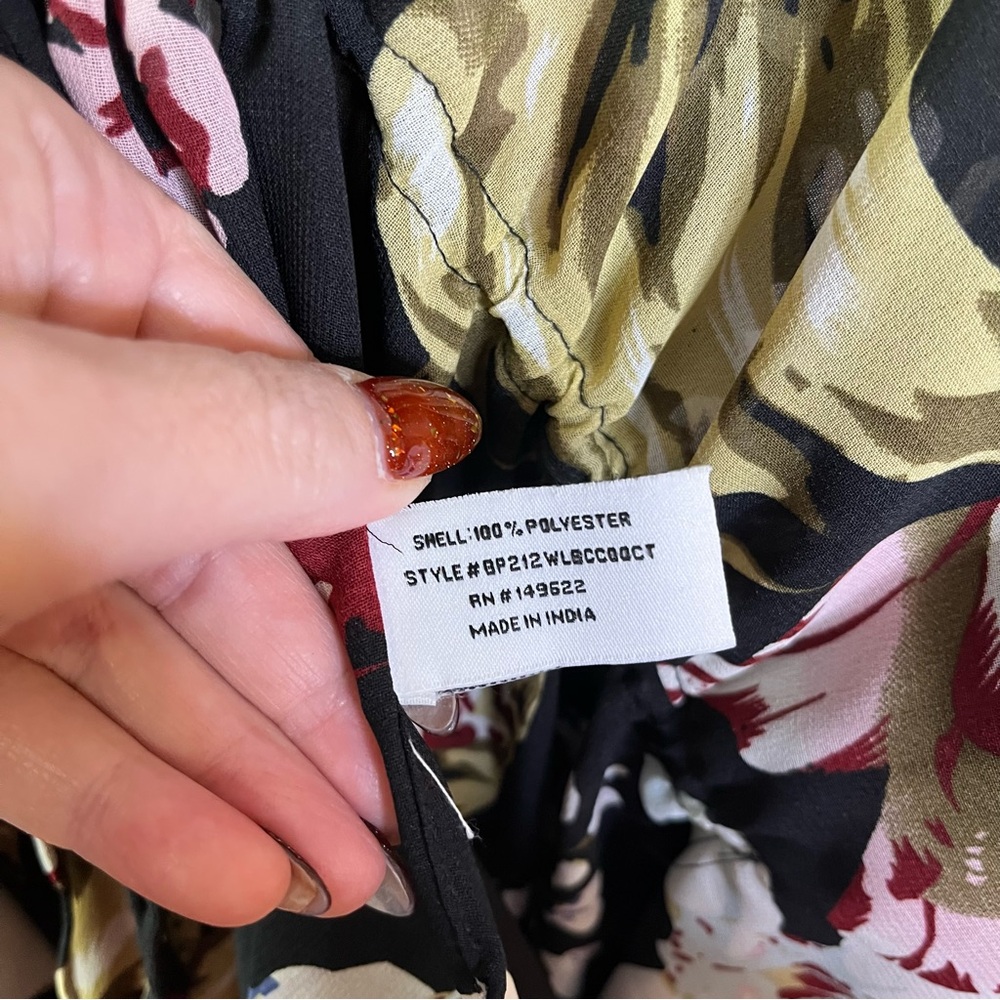 NWT Walter Baker Tulum Multicolor Floral caftan swim coverup kimono tie front - Picture 7 of 9